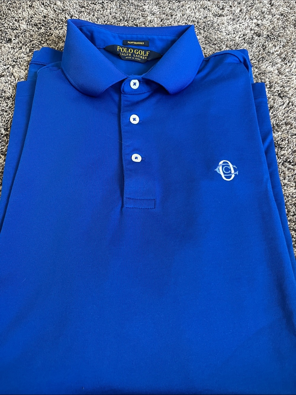 Oakmont CC - Polo Ralph Lauren Golf. Men’s Royal Blue Performance Polo. Like new